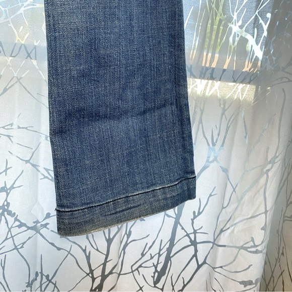 Vintage FRANKIE B. Signature f logo pockets Low Rise Bell bottom flare blue jean - Picture 7 of 13